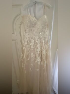 Lillian West wedding dress - elegant - size 22 - Sand Ivory - style 646IPS